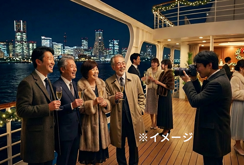 企業社員総会およびクルーズ船でのパーティー撮影