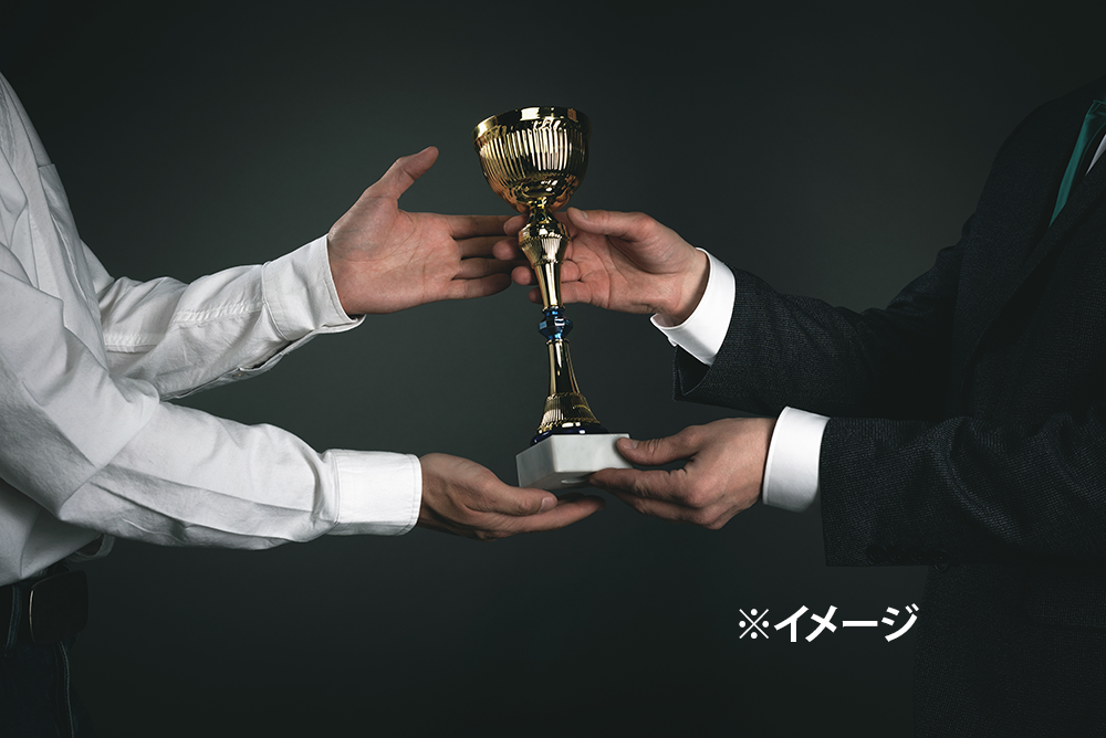 社内表彰式の様子を撮影