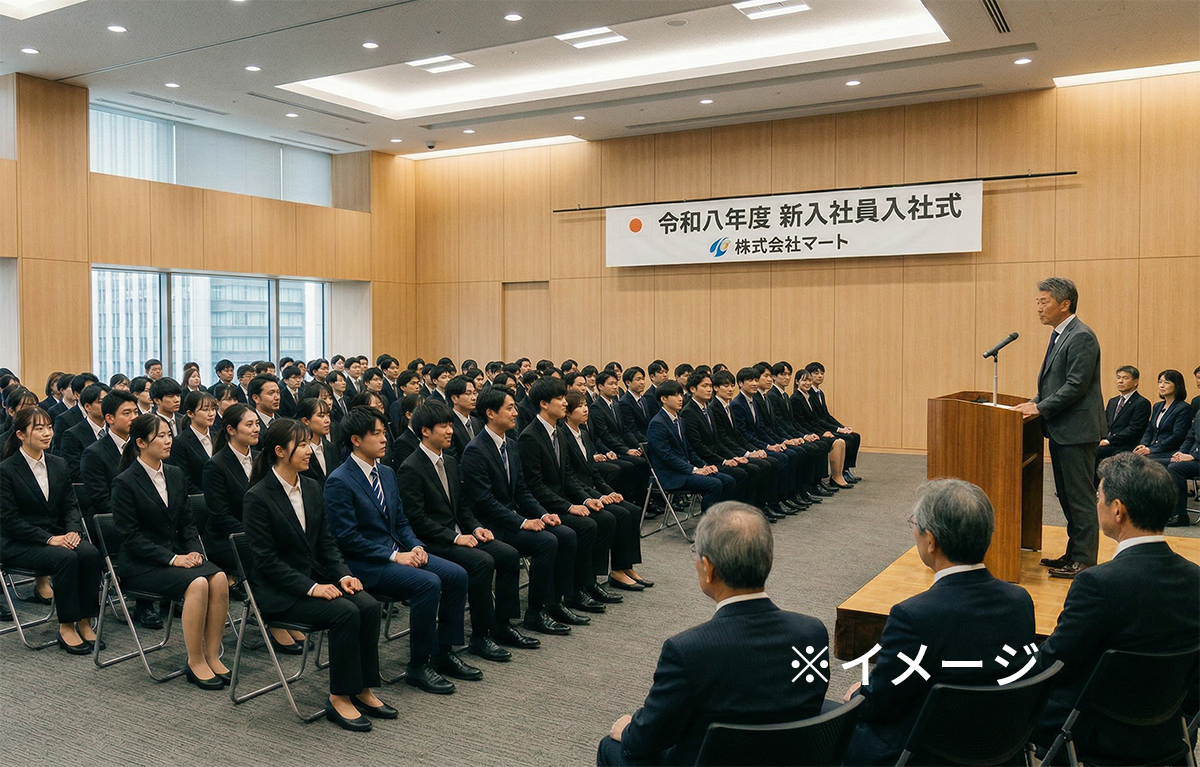 新入社員入社式の撮影