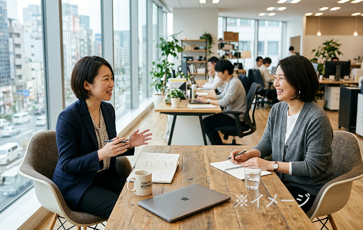 会社紹介サイトのインタビュー風景