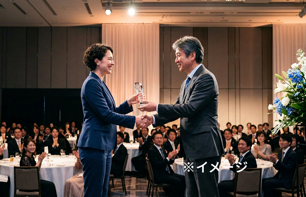 企業の社内イベントと表彰式を収録した事例