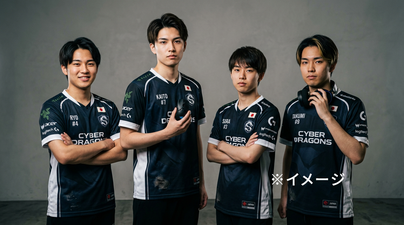 エンタメ企業のeスポーツ選手宣材写真を出張撮影した事例
