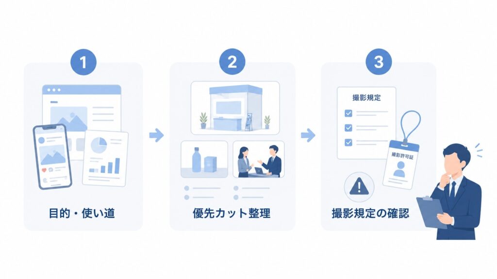 展示会の写真撮影を依頼する前に準備しておくこと