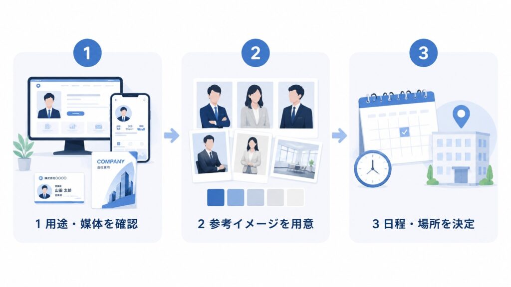 ビジネスプロフィール写真撮影の事前準備