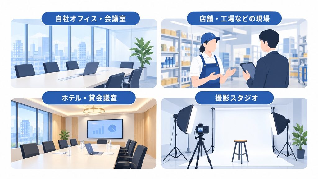 インタビュー撮影の場所の選び方